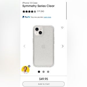 Otterbox iPhone 13 clear glitter case